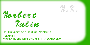 norbert kulin business card